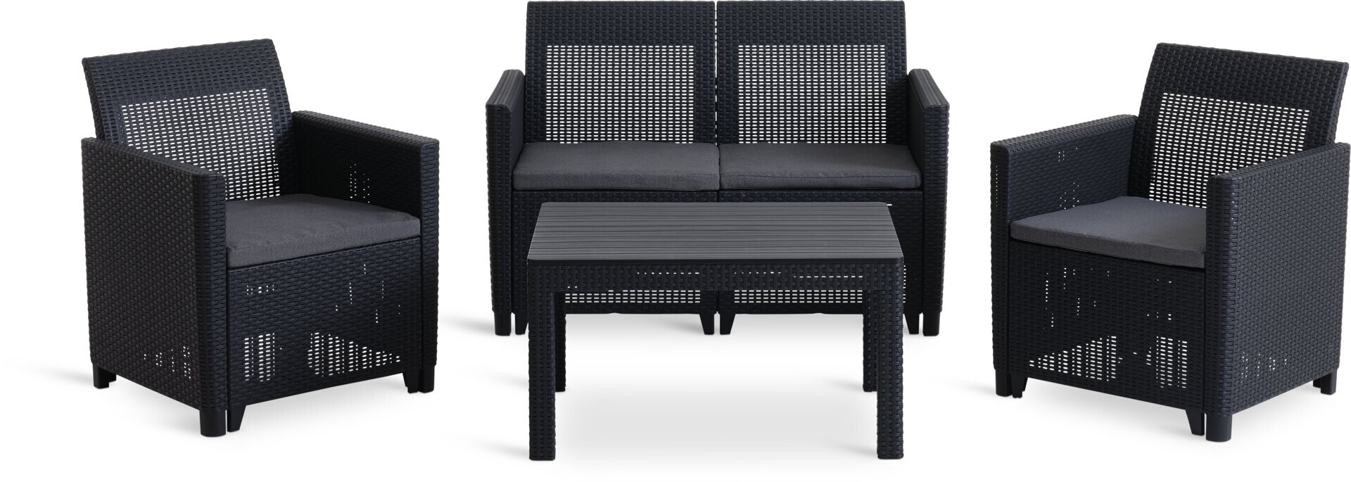 Set jardín MOLDE 4 plazas gris 