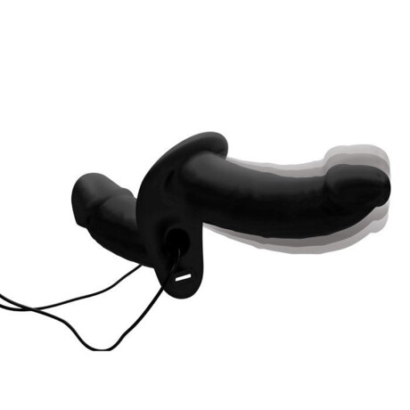 Consolador Doble Vibrador Arnés Power Pegger Negro