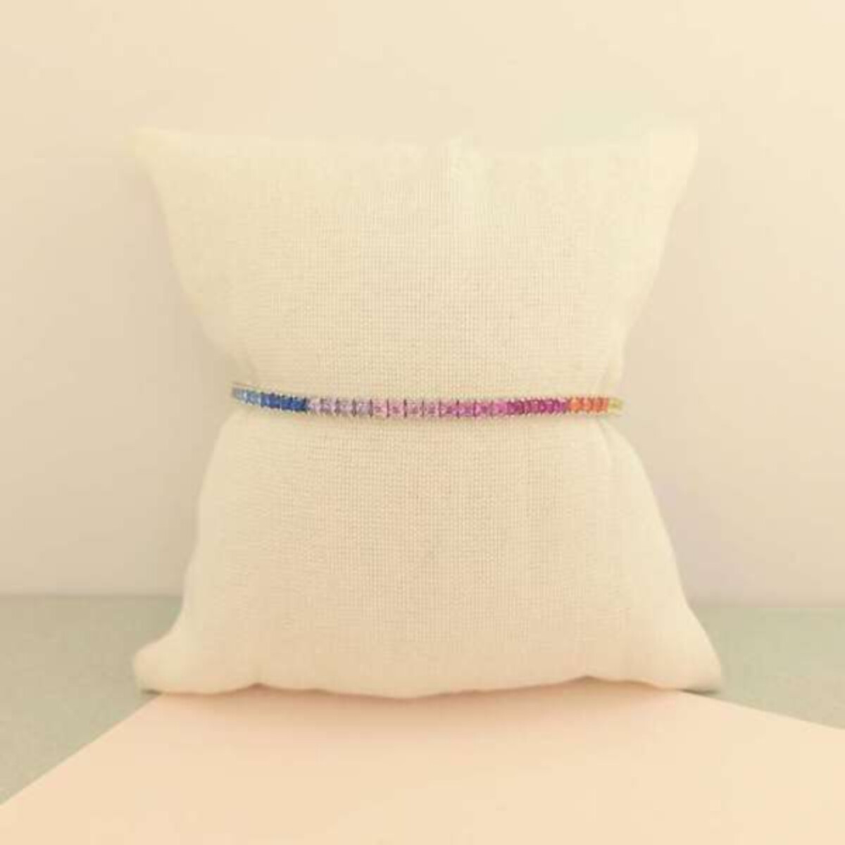 Pulsera de Plata 925 con Baño de Oro Gris - Circonias 