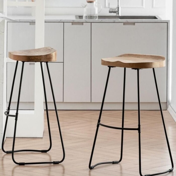 Banqueta Alta Industrial Black