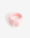 Brazaletes Acrilico Brazalete Flor Resina - Dorado