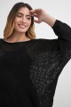 Sweater calado NEGRO