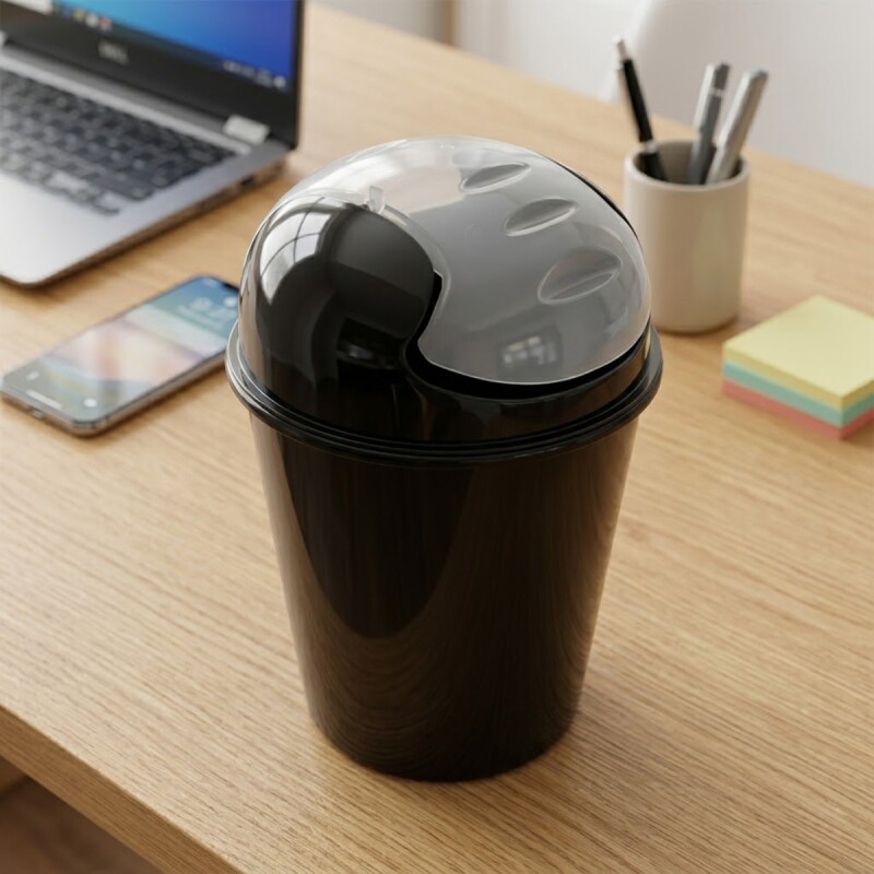 Papelera 3lts plástico NEGRO