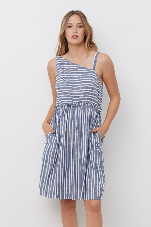 Vestido Stripes AZUL/BLANCO