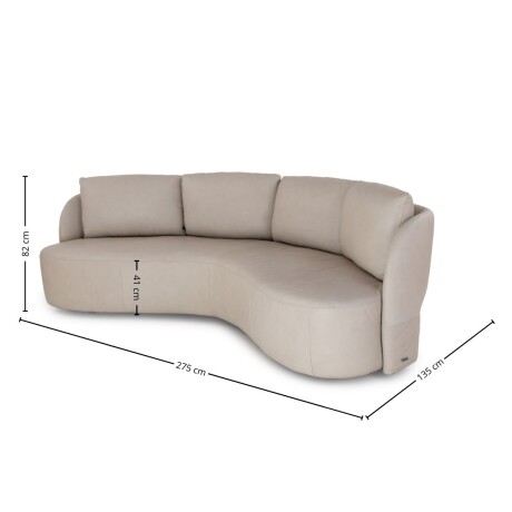 Sofá Picasso 3071 - Cuero Básico - 4 Cuerpos Beige (002)