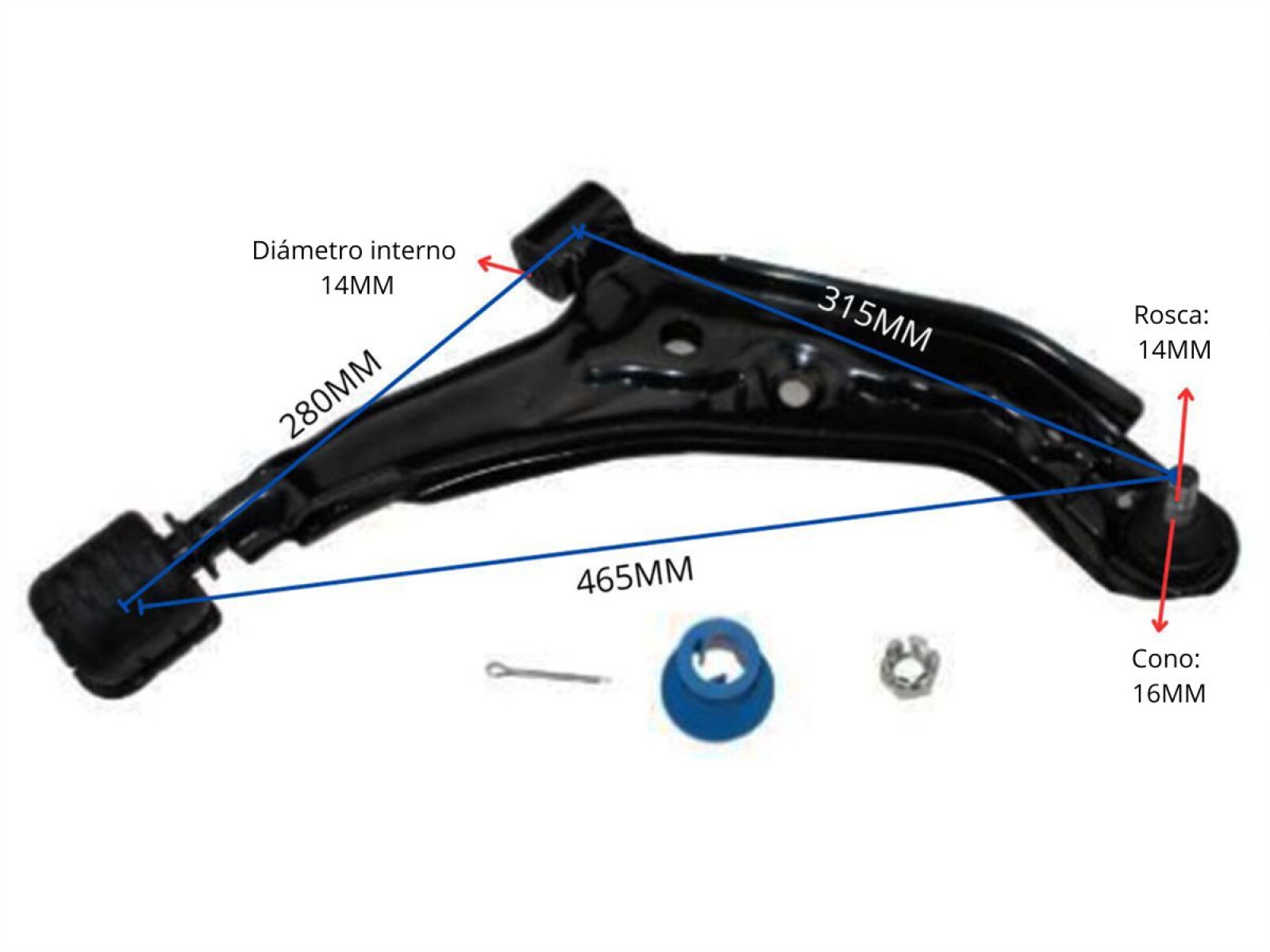 Parilla De Suspension Delantera Nissan Sentra B14 95-00 Izq 