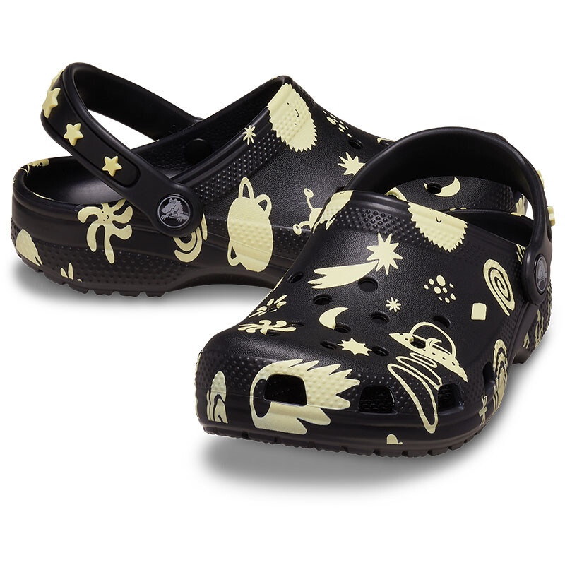 Crocs Classic Clog Glow Space Negro