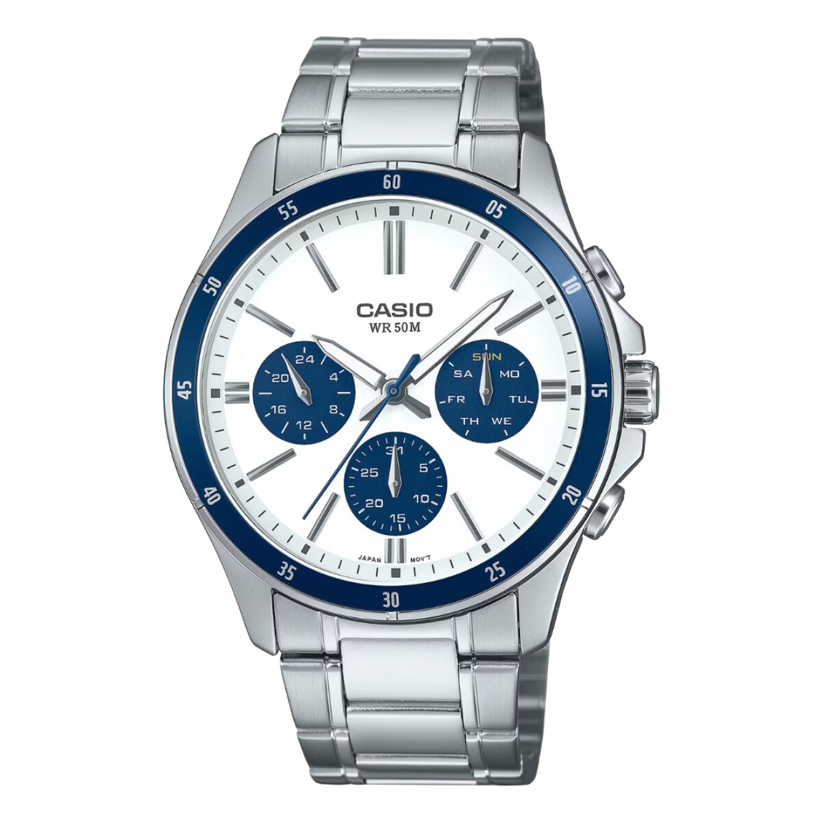 Reloj Casio MTP1374D 7AV para hombre de acero - Azul 