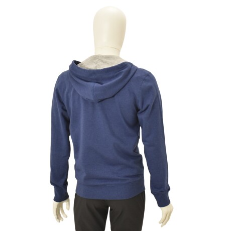 Campera Deportiva con Capucha Reebok Hombre El Logo Fz Azul