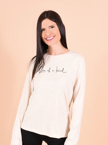 REMERA KIND BEIGE