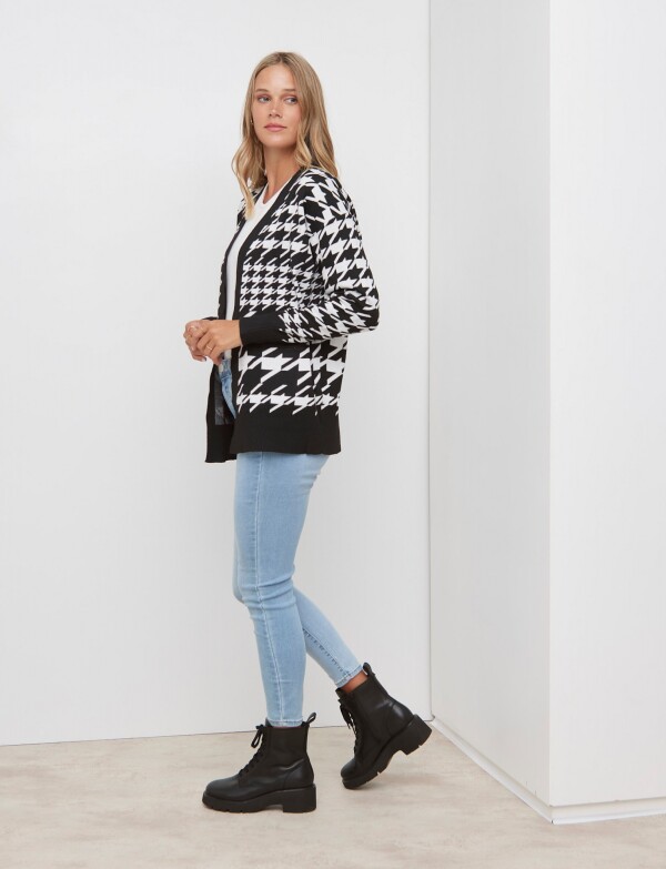 Cardigan Gales NEGRO/BLANCO