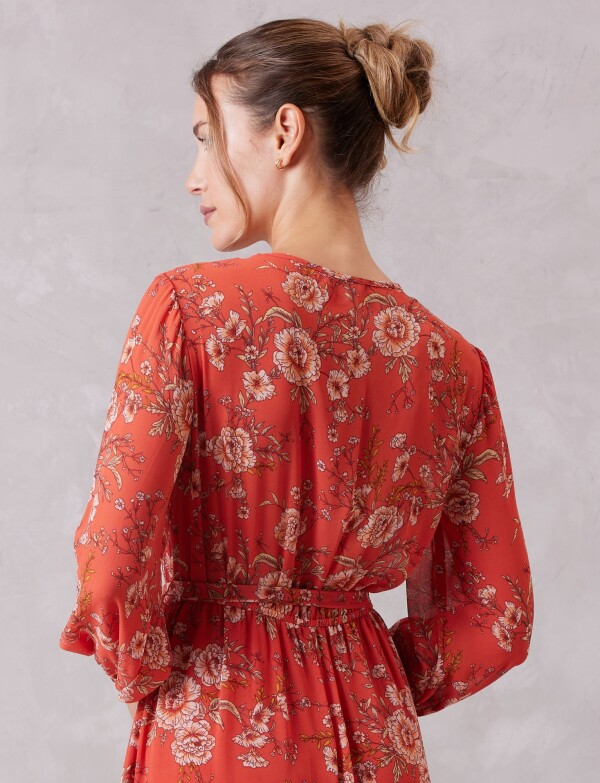 Vestido Maxi Lazo TERRACOTA/MULTI