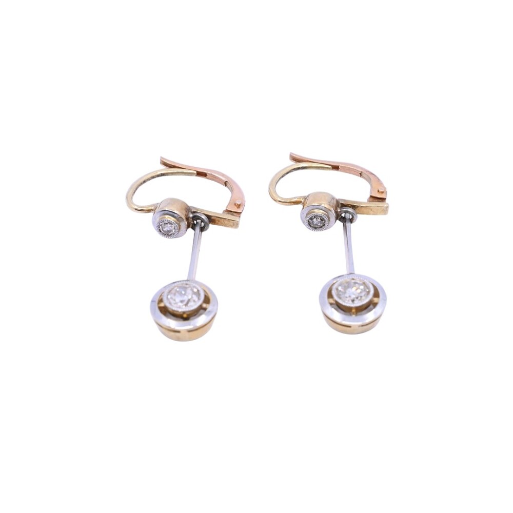 Caravanas En Oro 18K Y Brillantes Caravanas En Oro 18K Y Brillantes