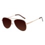 Lentes De Sol Chilli Beans Aviador - Unisex Gradiente Marrón/Dorado