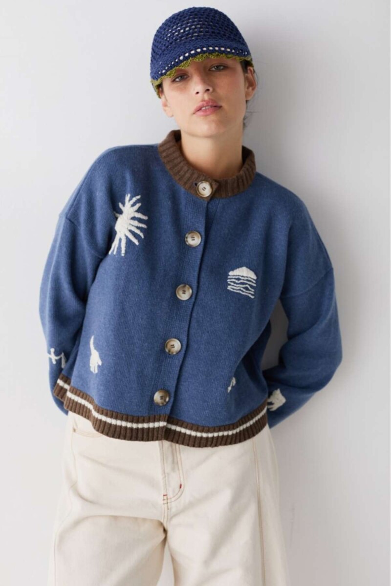 Pre Venta Cardigan Terro Uy - Azul 