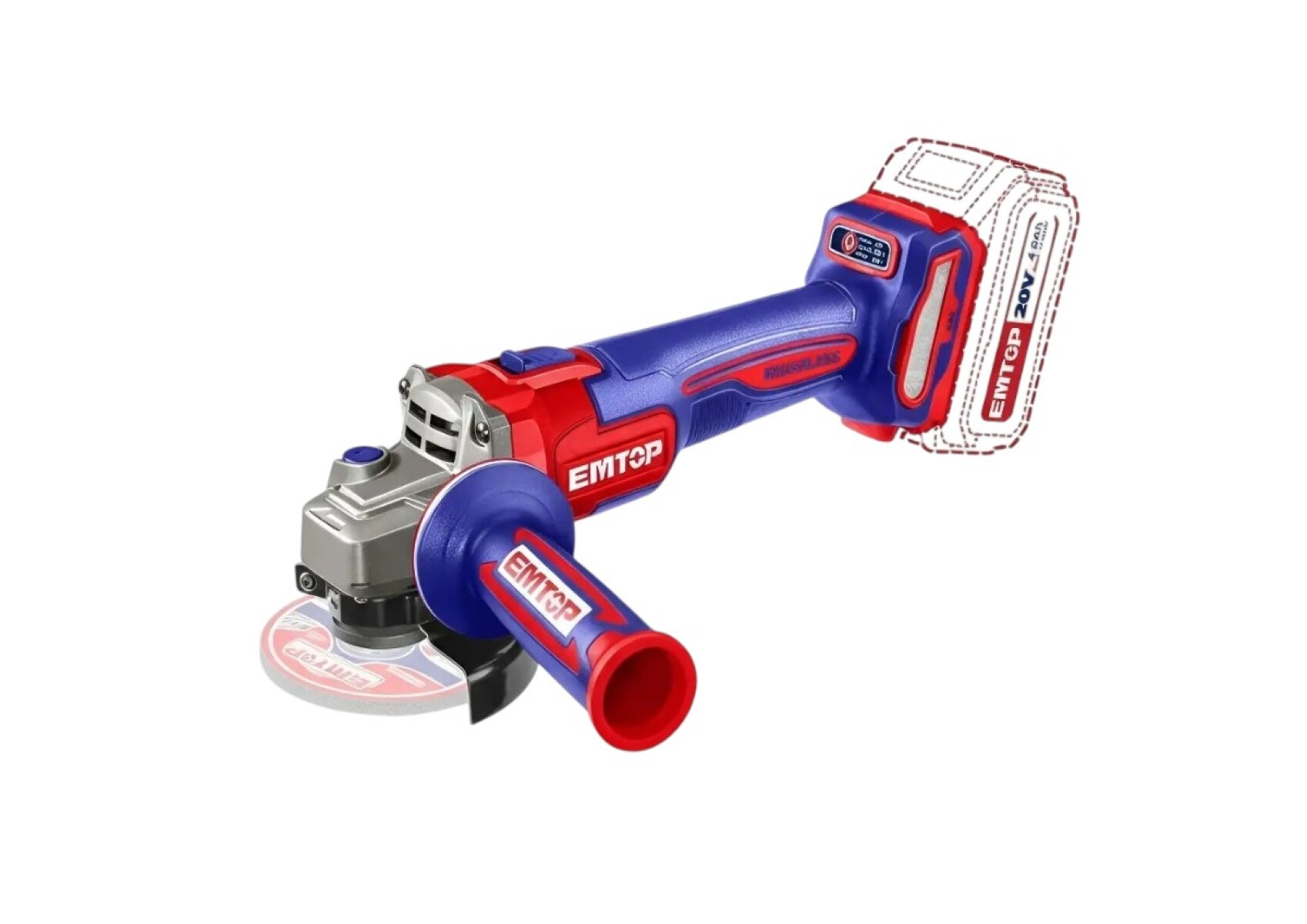 Amoladora 115MM 20V Emtop (sola) 