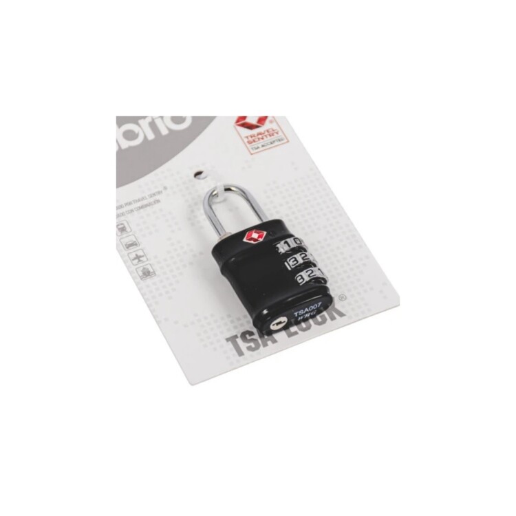 CANDADO PARA VALIJA CON COMBINACION BRIO NEGRO