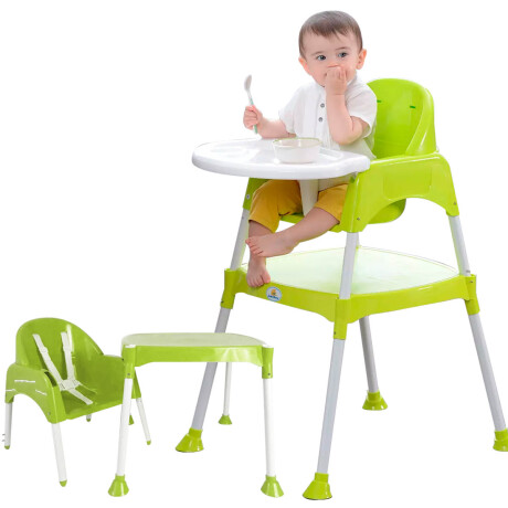 Silla De Comer Para Bebe Multiuso Tres En 1 Mesa Y Silla Verde