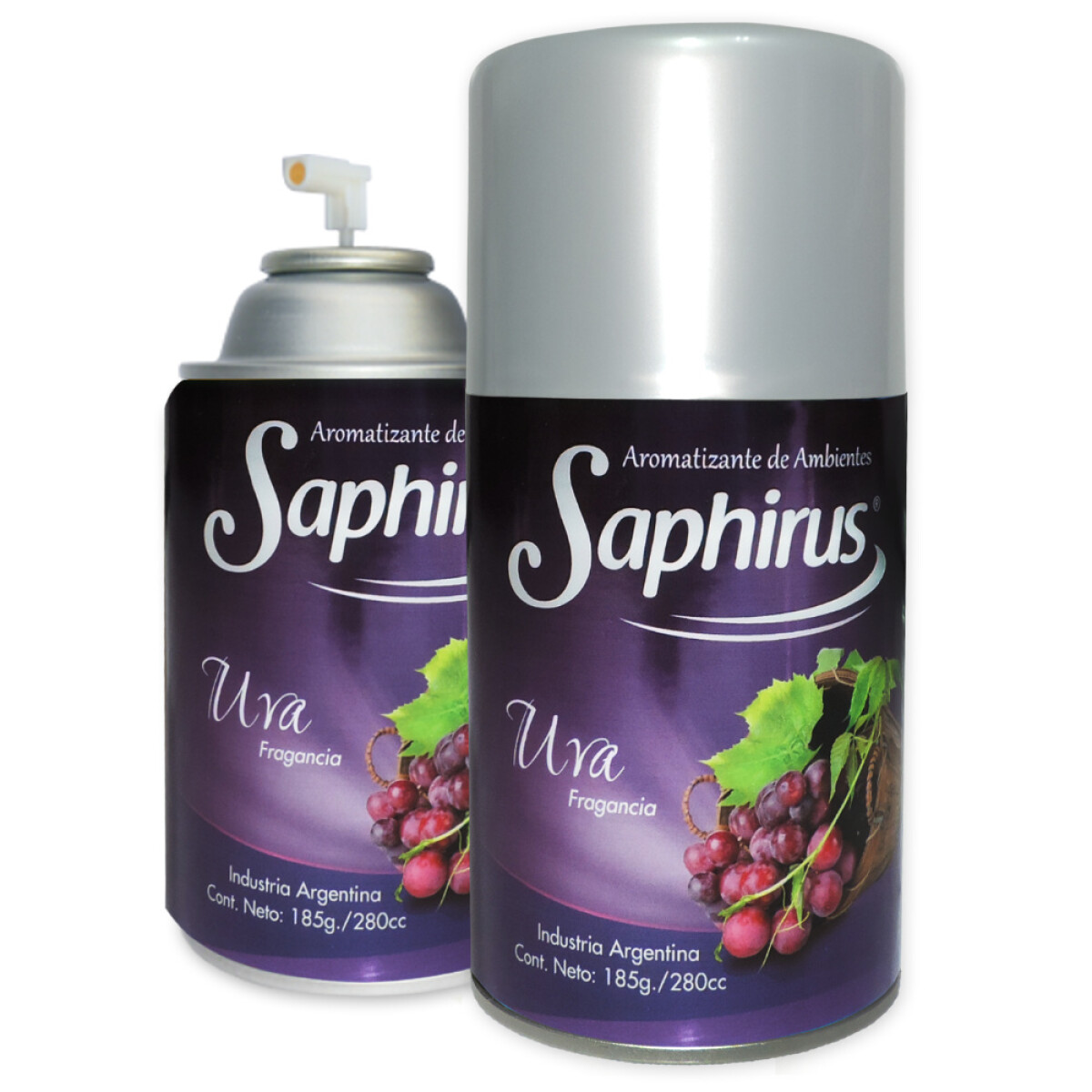 Repuesto Aerosol Aroma Uva SAPHIRUS 280 cc 