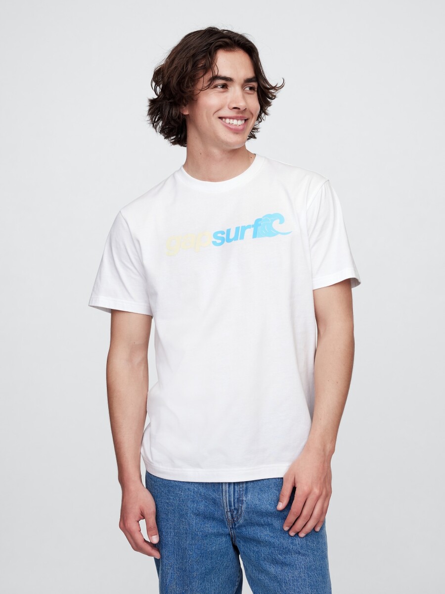 Remera Logo Gap Manga Corta Hombre - White000 