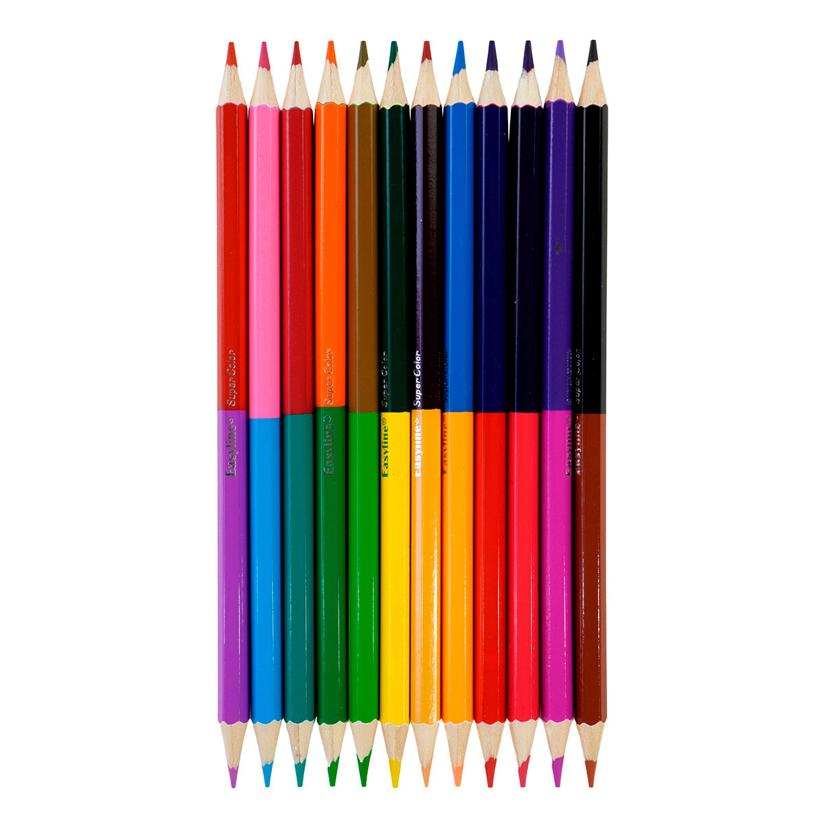 Lapices de colores x12 unidades doble color Easyline 