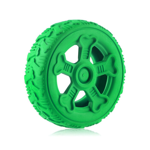Juguete Perro Rueda Masticable Mordillo Mordedor Dental Variante Color Verde
