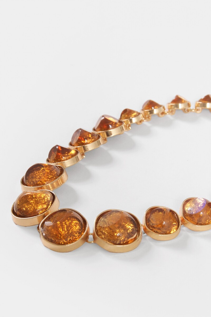 Collar gargantilla acrílico carey