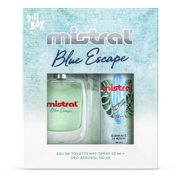 Pack Mistral Blue Escape Perfume EDT 50ml + Desodorante 150ml Pack Mistral Blue Escape Perfume EDT 50ml + Desodorante 150ml