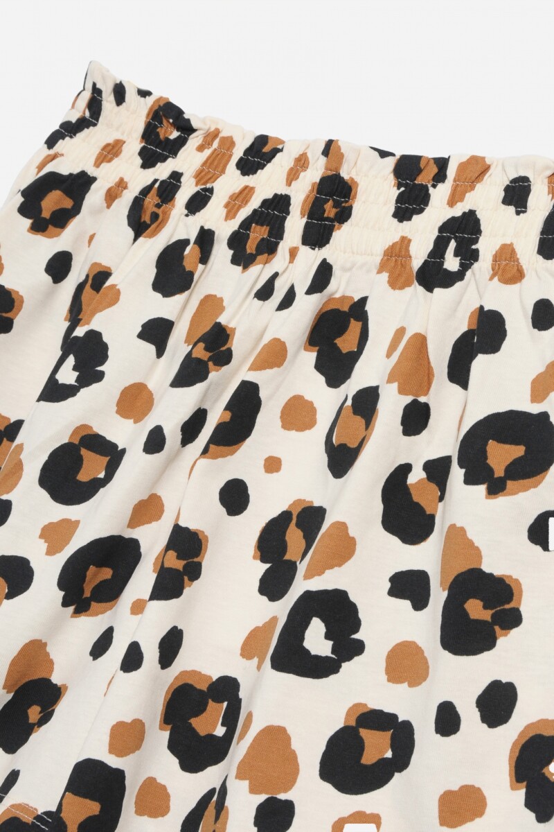 Short animal print BLANCO