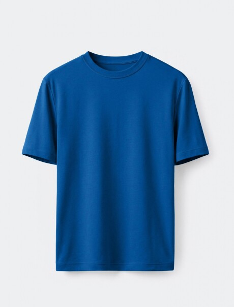 CAMISETA MANGA CORTA SLIM AZUL
