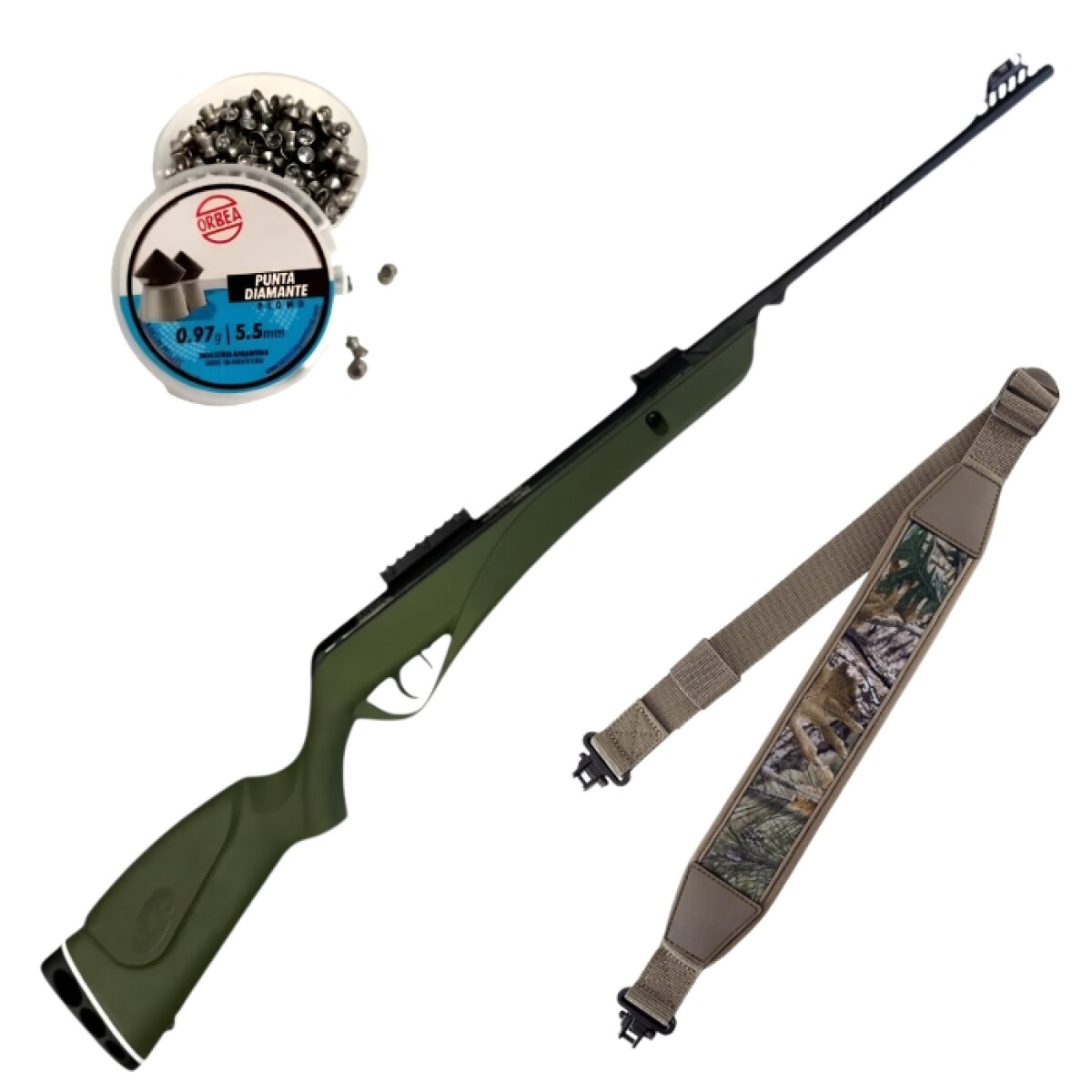 Rifle Nitro Pistón Jade Pro N2 Calibre 5,5mm - Verde 