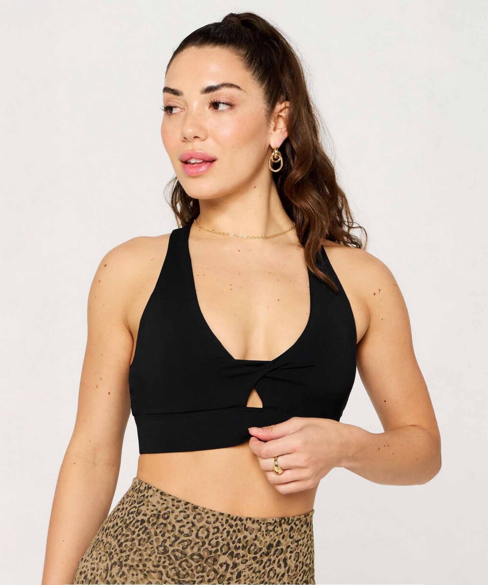 Top Oasis Twist Sports Bra Mujer - Black 