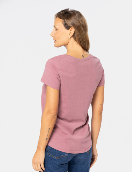 REMERA BÁSICA DE ALGODÓN Rosa oscuro