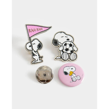 Set De Pins Snoopy Mundial Combinacion Multicolor