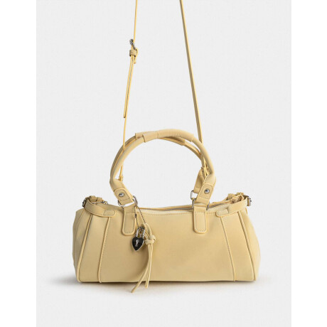 Bandolera Con Charm Amarillo Claro