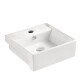 BACHA DE SEMI ENCASTRE SOBREPONER BLANCA PORCELANA 41X41X15 000