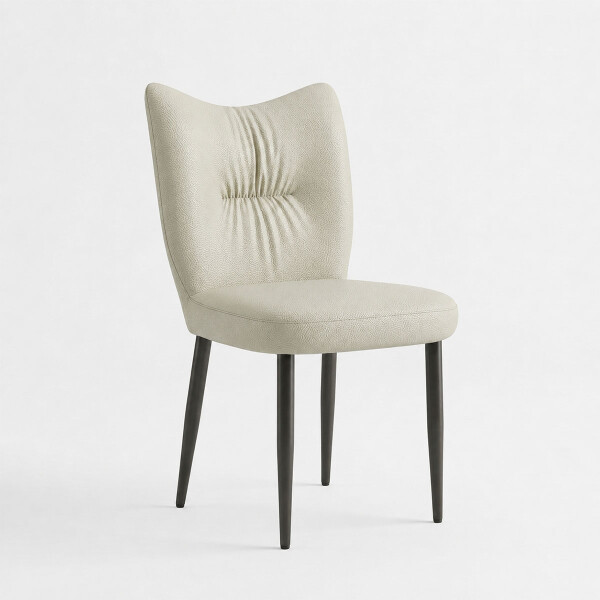 Silla De Comedor Ecocuero Super Acolchonada Beige