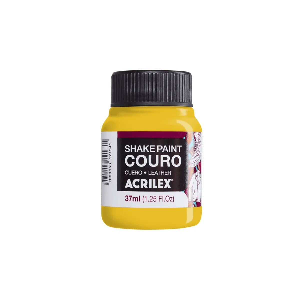 Pintura Acrilex Shake Cuero 37 ml - Amarillo Oro 