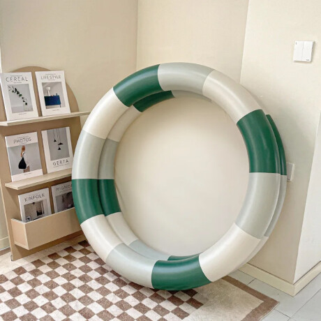 Piscina inflable infantil a rayas Verde