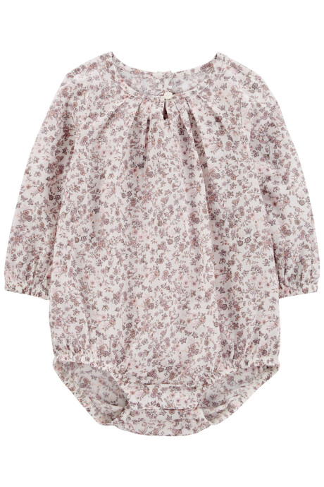 Body bombachudo de algodón, diseño floral Body bombachudo de algodón, diseño floral