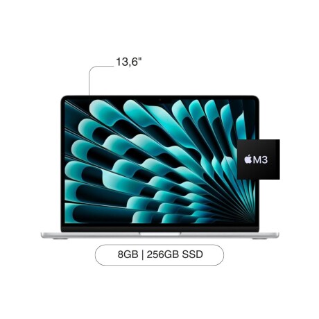 APPLE Macbook Air MRXQ3LL/A 13.6' 256GB SSD / 8GB M3 Chip - Silver APPLE Macbook Air MRXQ3LL/A 13.6' 256GB SSD / 8GB M3 Chip - Silver