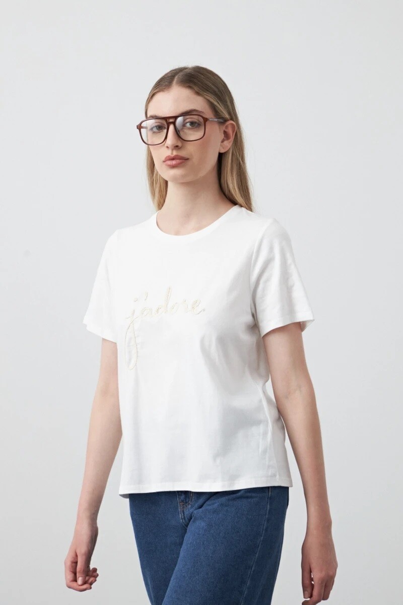 T-SHIRT D.CASSIN ADORE - BLANCO 