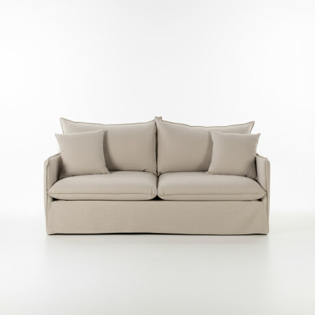 Sofá Snow con Funda - Tela Rústica - 2,5 cuerpos TD5263-1636 (Capuccino)