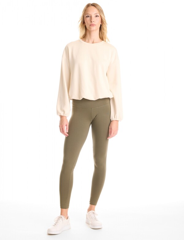 Legging Tiro Alto Algodón Premium VERDE