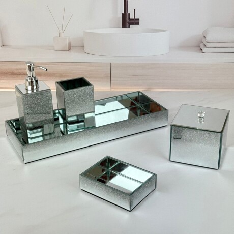 Set Accesorios Baño Espejado 5 Piezas Largo 35cm x Ancho 14cm x Alto 20cm Set Accesorios Baño Espejado 5 Piezas Largo 35cm x Ancho 14cm x Alto 20cm