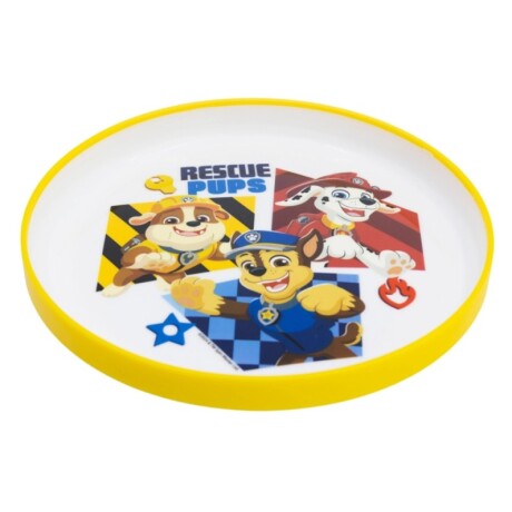 PLATO AMARILLO Y BLANCO PAW PATROL 001