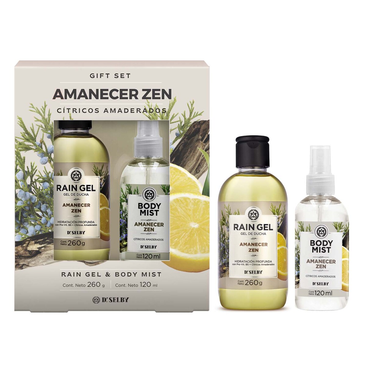 Dr. Selby Pack Rain gel - Gel de ducha Amanecer zen 260g + Body mist 120 ml 
