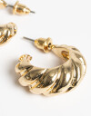 Aros Argollas Metal Argollas De Metal Trenzado - Dorado