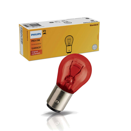 LAMPARA - PR21/5W 12V ROJA PHILIPS LAMPARA - PR21/5W 12V ROJA PHILIPS