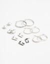 Aros Sets Set 7 Pares De Aros Mix Baños - Plateado Rodio